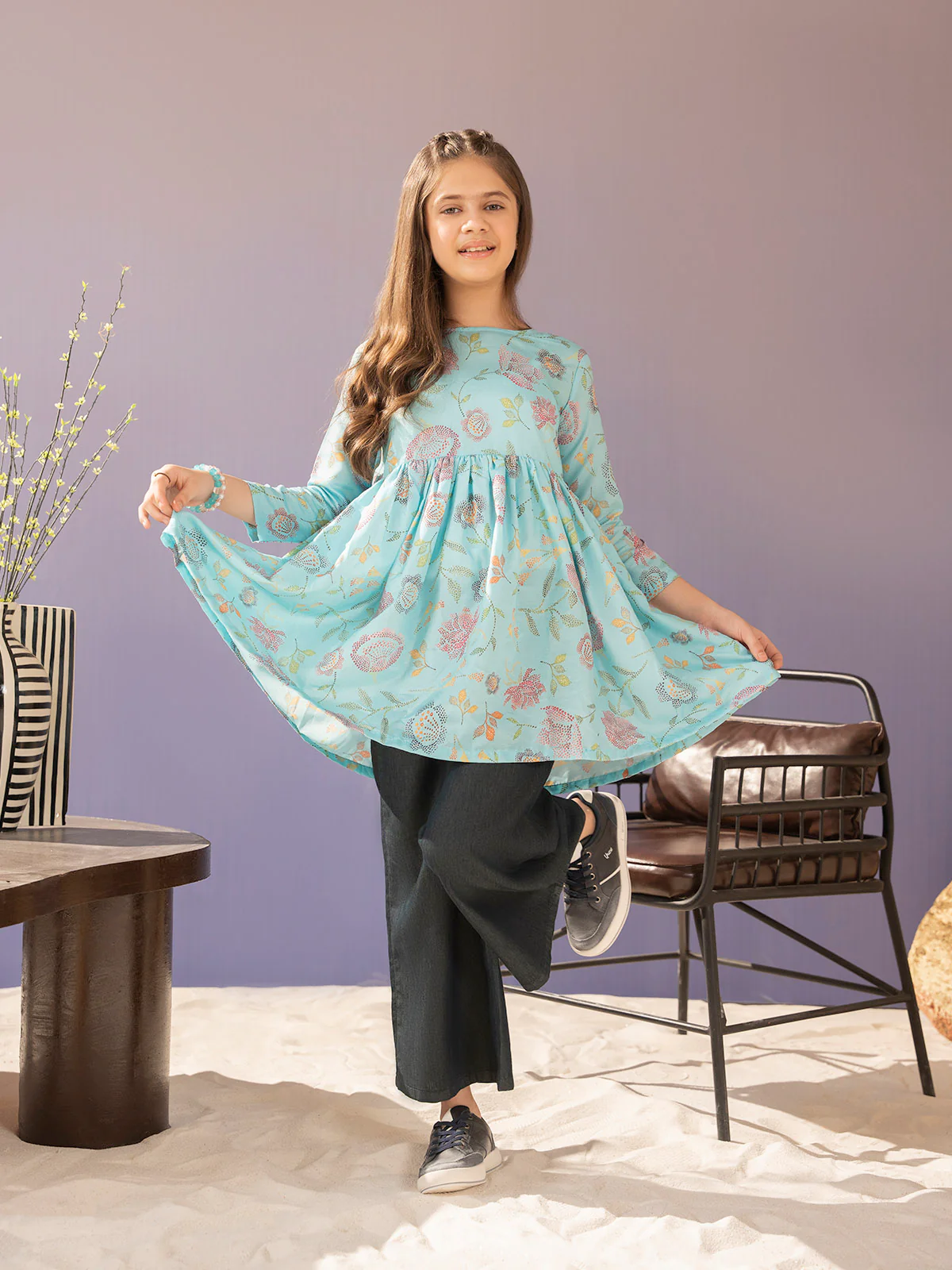 "PAXTY" Printed Regular Cotton Dress
