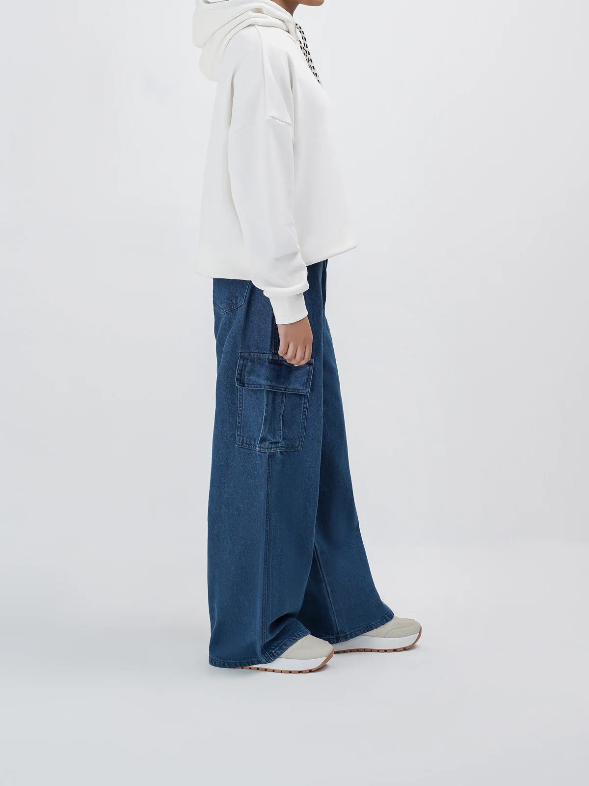 "PEGASUS" Casual Cargo Denim Pant - Image 3