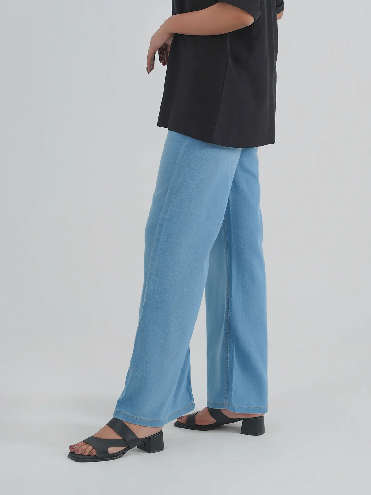 "PELIPE" Plazo Fit Denim Pant - Image 2