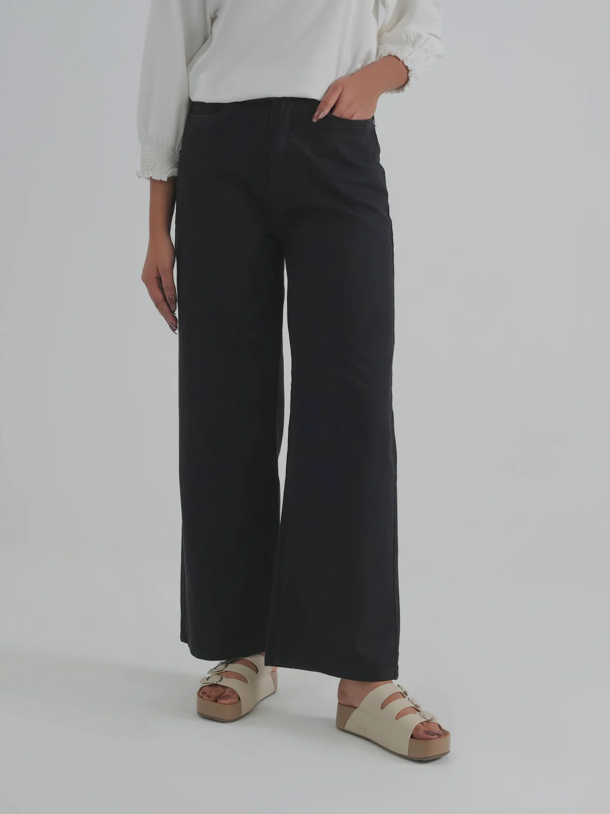 "PELIPE" Plazo Fit Denim Pant - Image 2