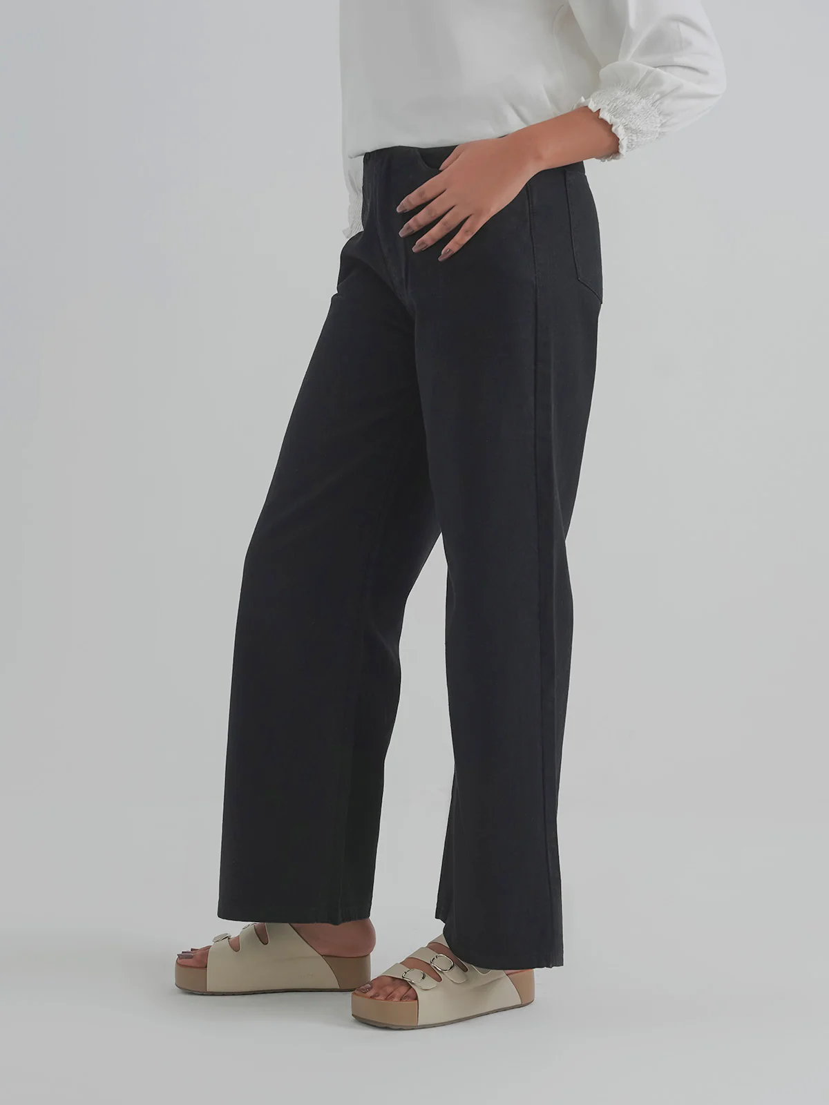 "PELIPE" Plazo Fit Denim Pant - Image 4
