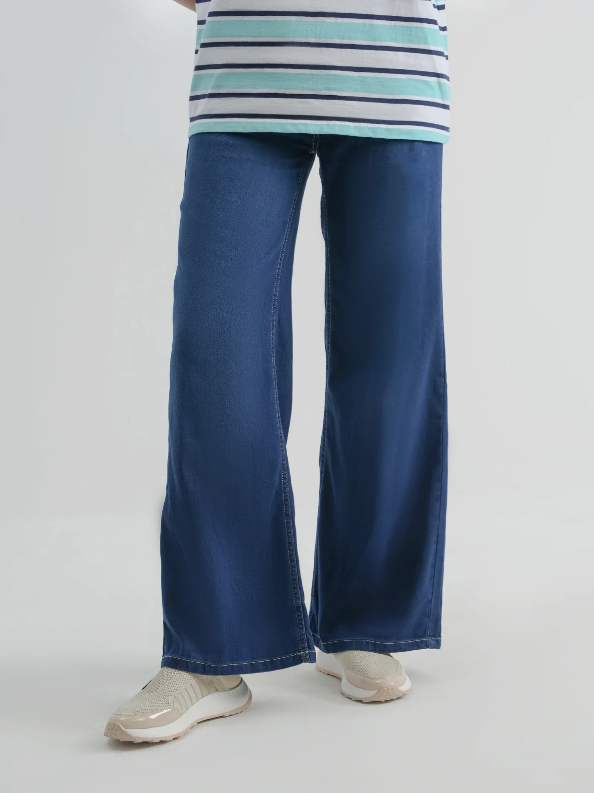 "PELIPE" Plazo Fit Denim Pant