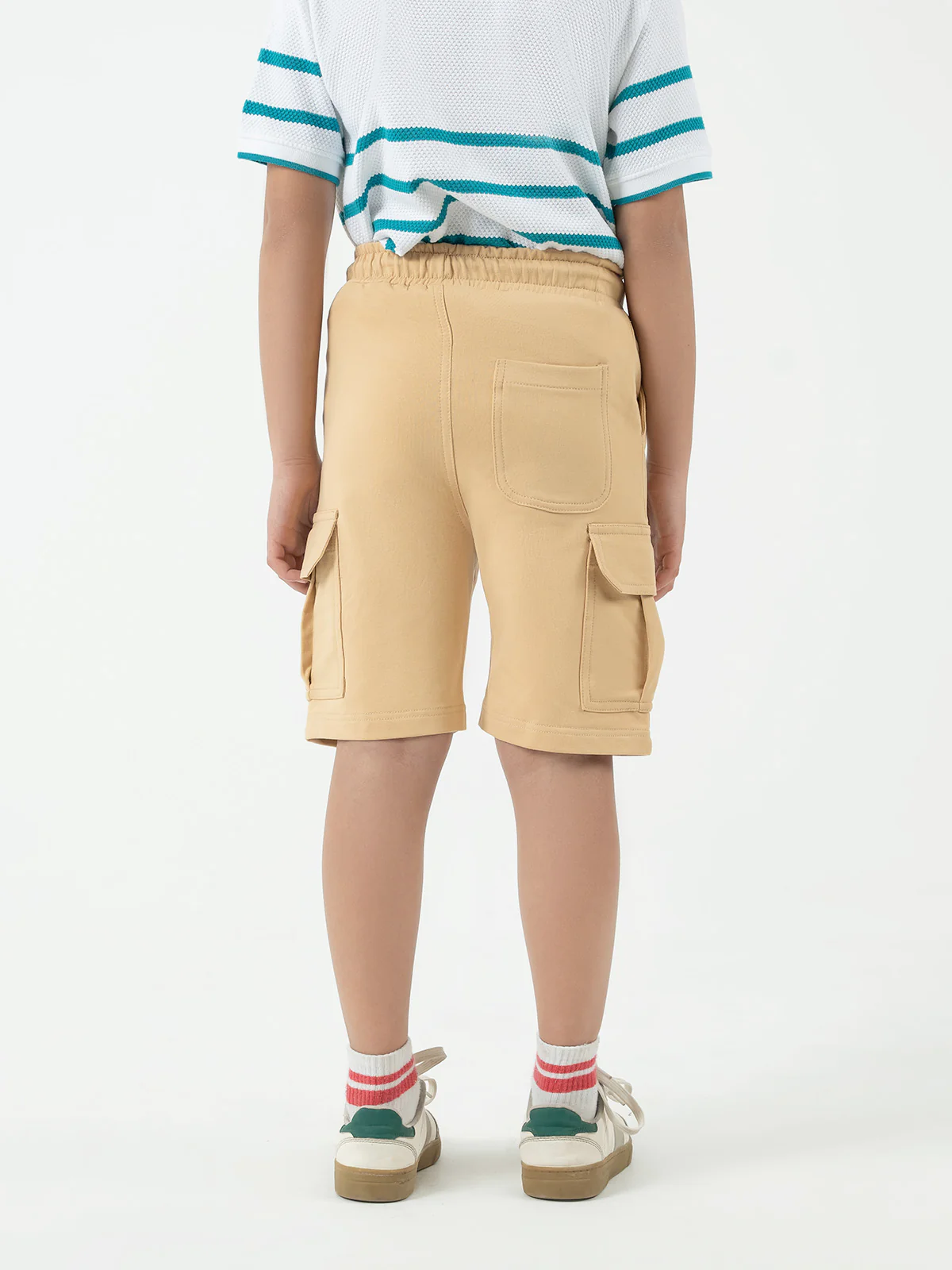 "PRANSH" Cargo Fit Terry Knits Shorts - Image 4