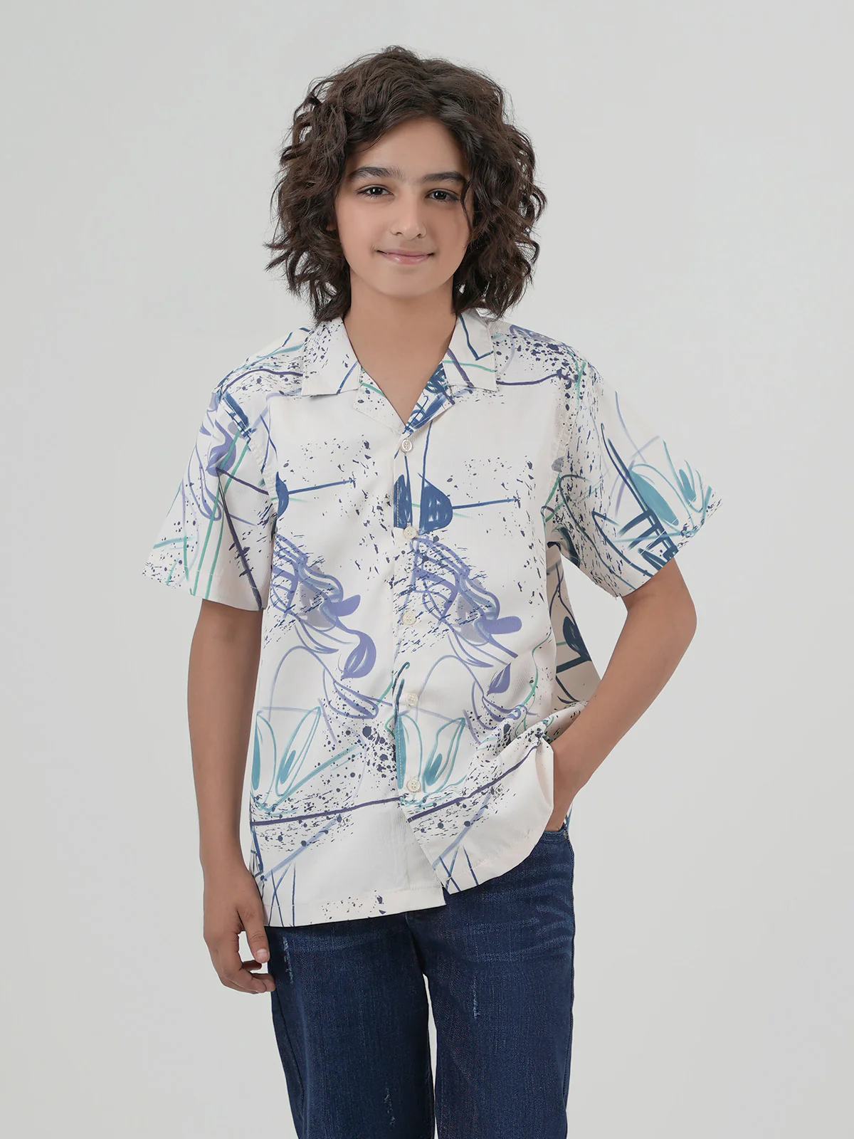 "RAFIYA" Printed Regular Fit Casual Shirt