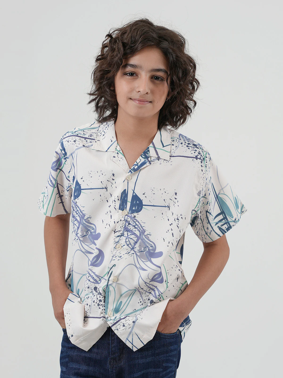 "RAFIYA" Printed Regular Fit Casual Shirt - Image 3