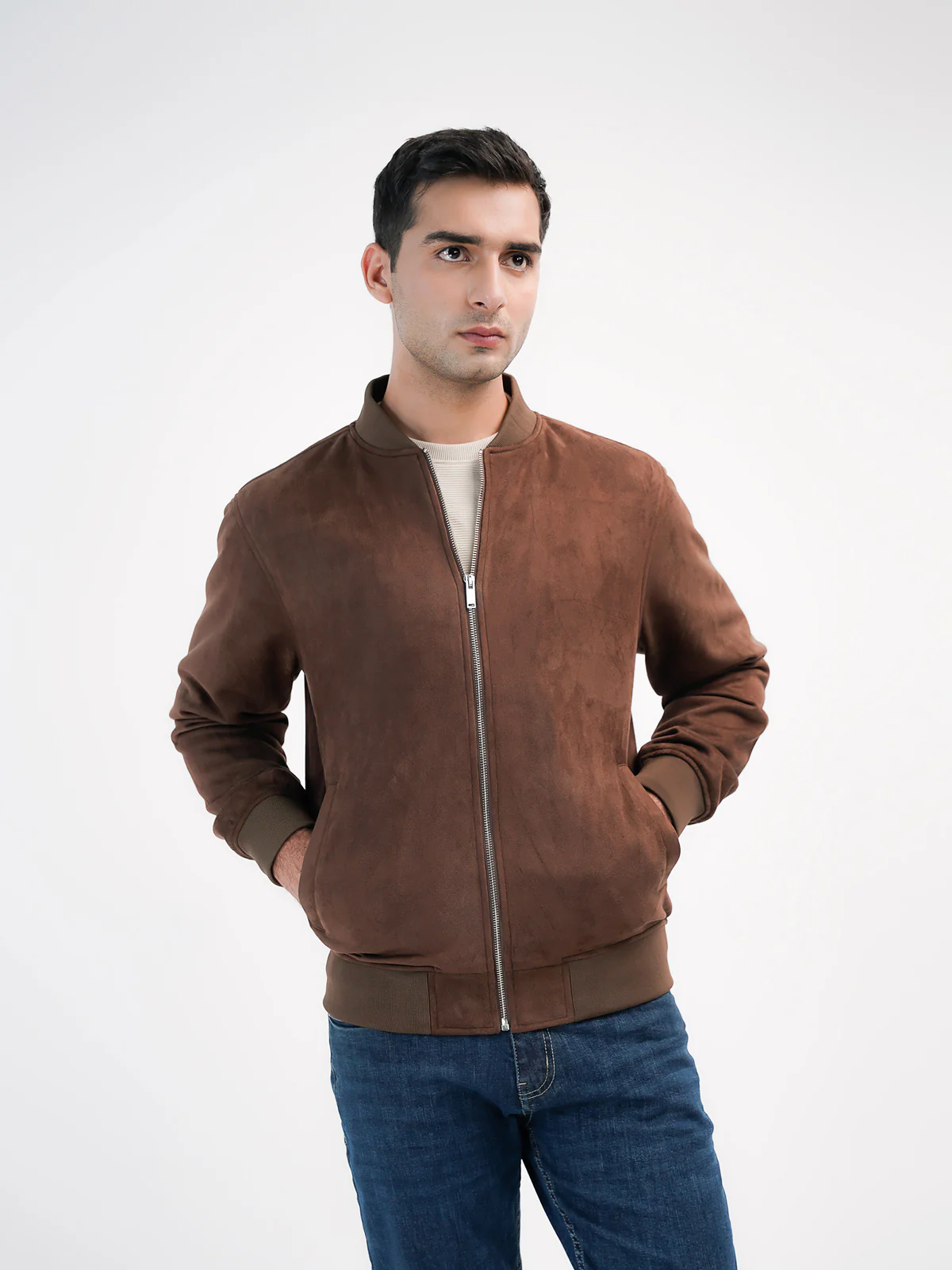 "RASTABAN" Suede Zipper Casual Jacket - Image 2