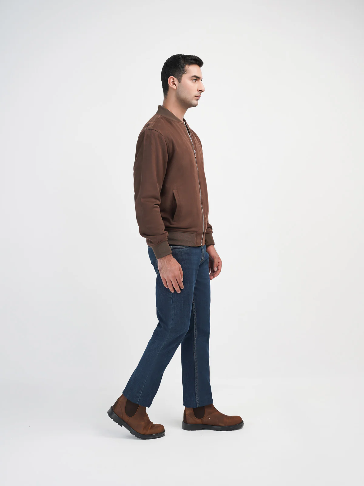 "RASTABAN" Suede Zipper Casual Jacket - Image 3
