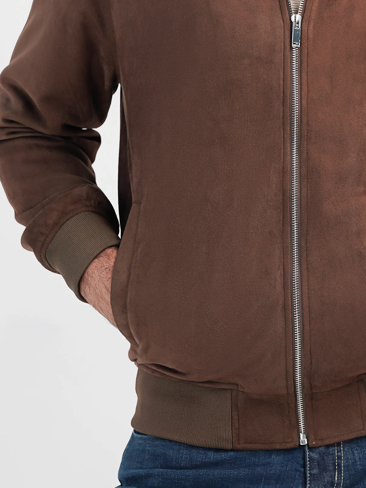 "RASTABAN" Suede Zipper Casual Jacket - Image 4