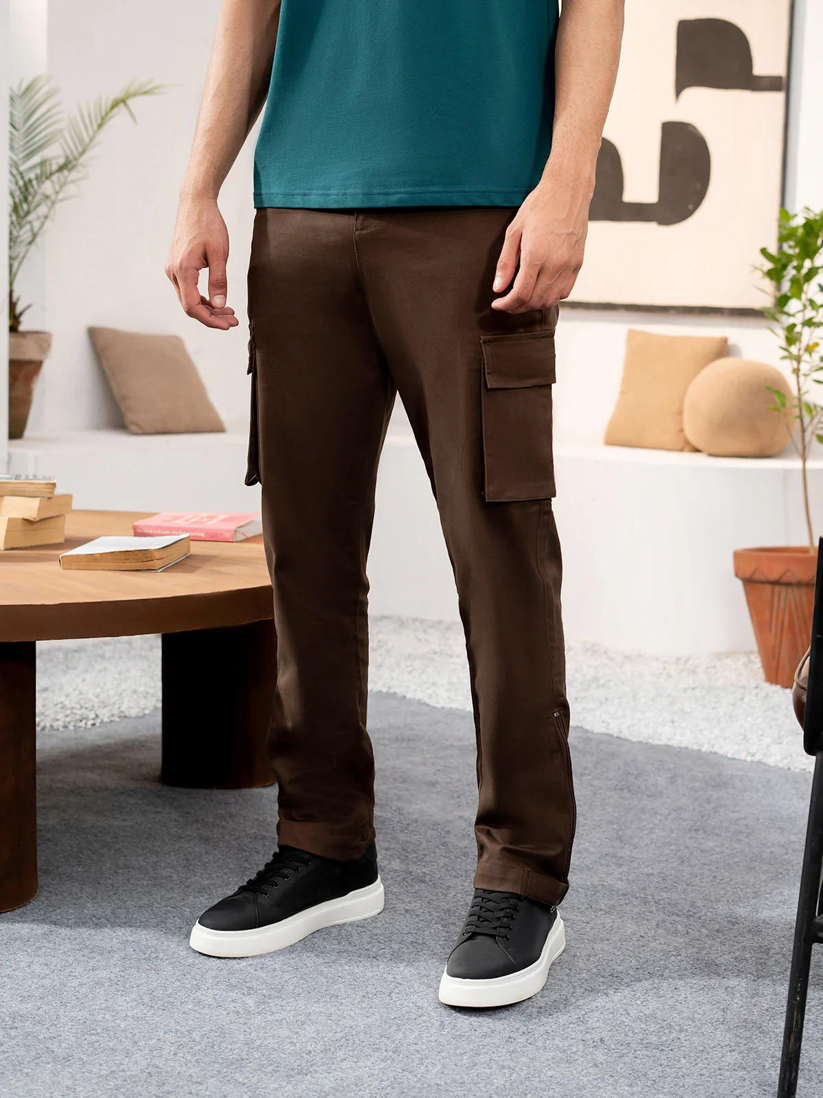 "RIAM" Cotton Cargo Woven Trouser - Image 3