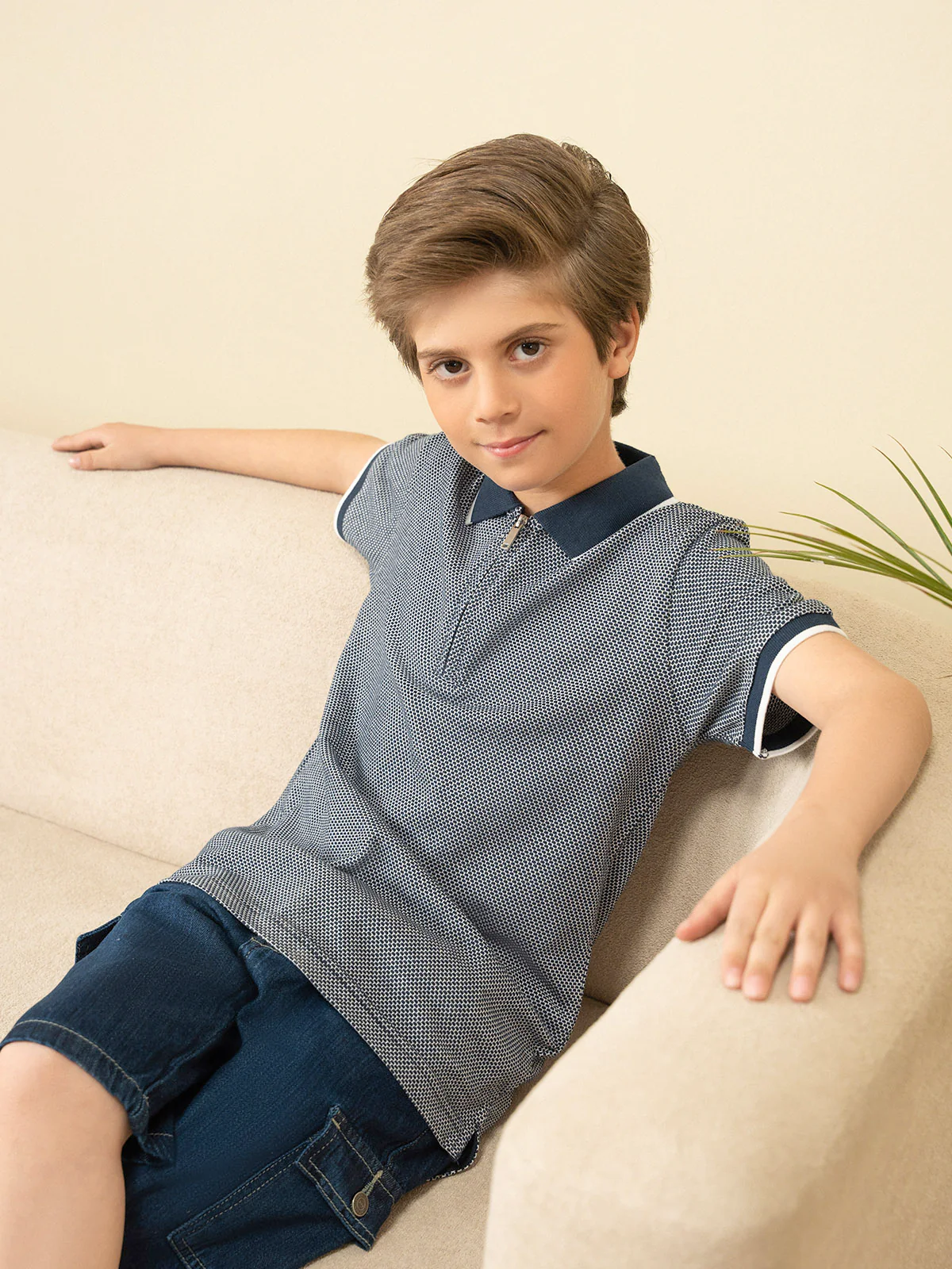 "RICARD" Regular Fit Pique Polo Shirt - Image 5