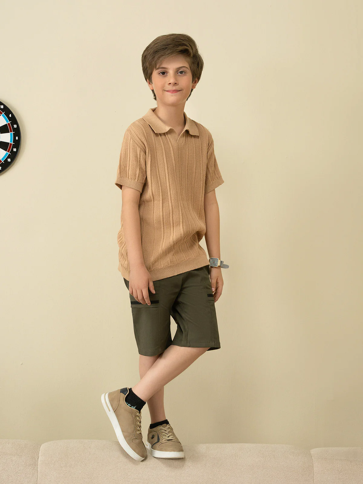 "SALVAD"Solid Regular Fit Polo Shirt - Image 2
