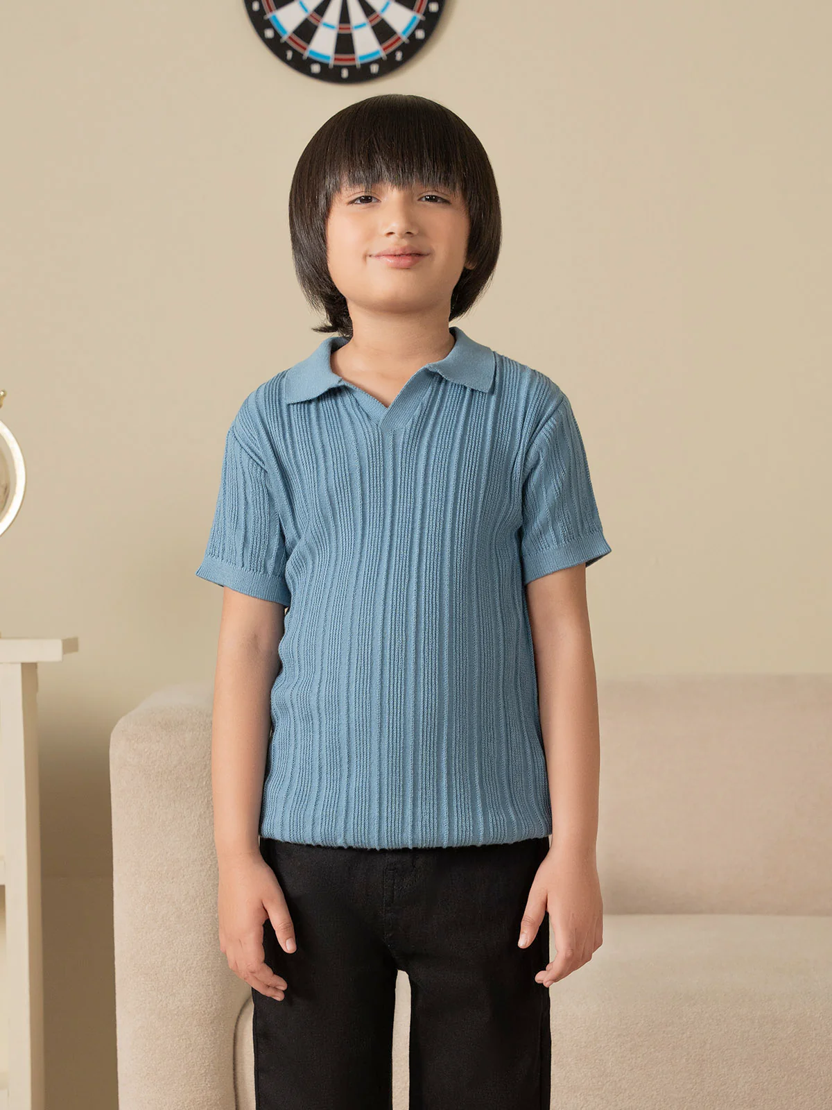 "SALVAD"Solid Regular Fit Polo Shirt