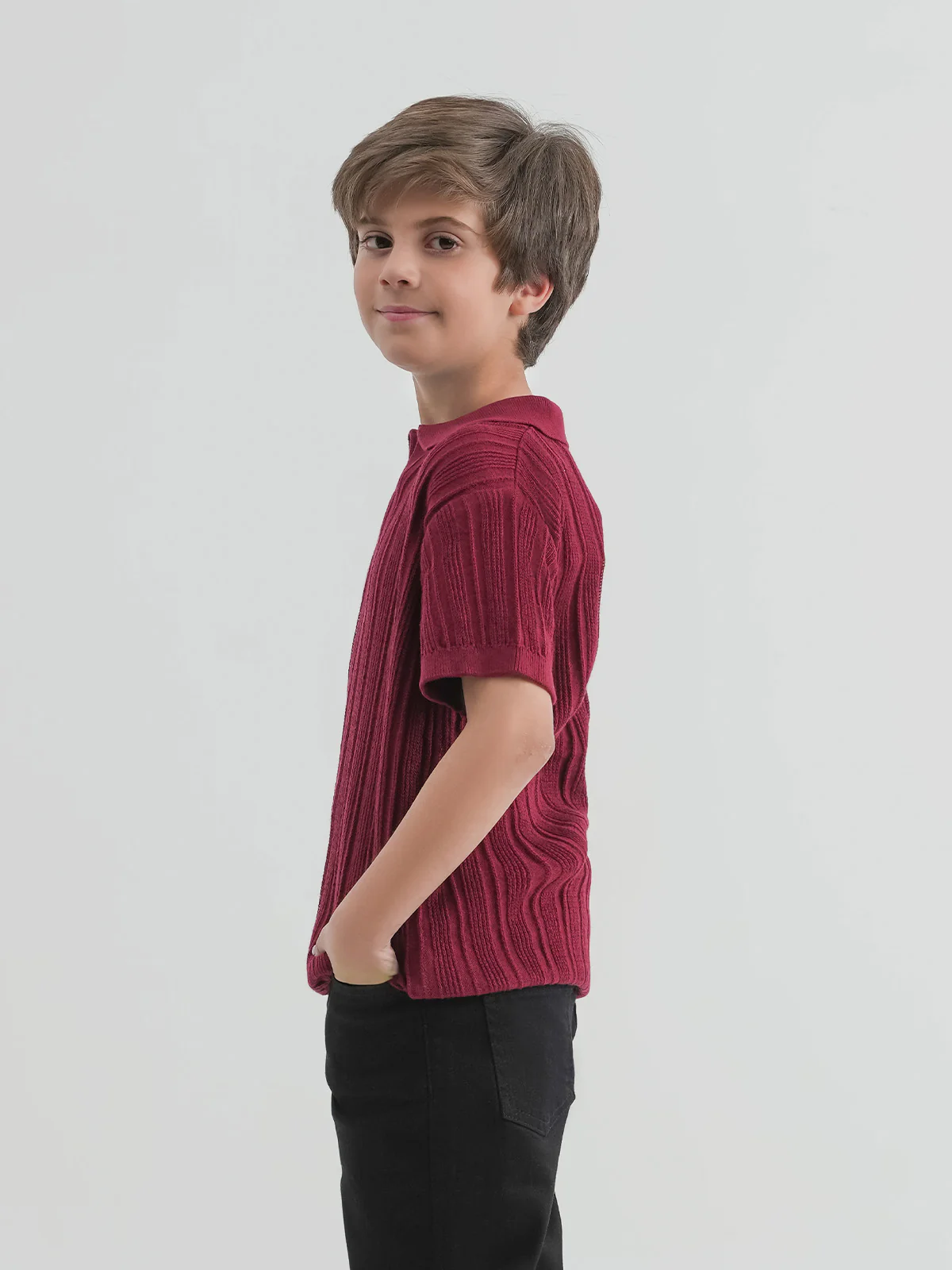 "SALVAD"Solid Regular Fit Polo Shirt - Image 2