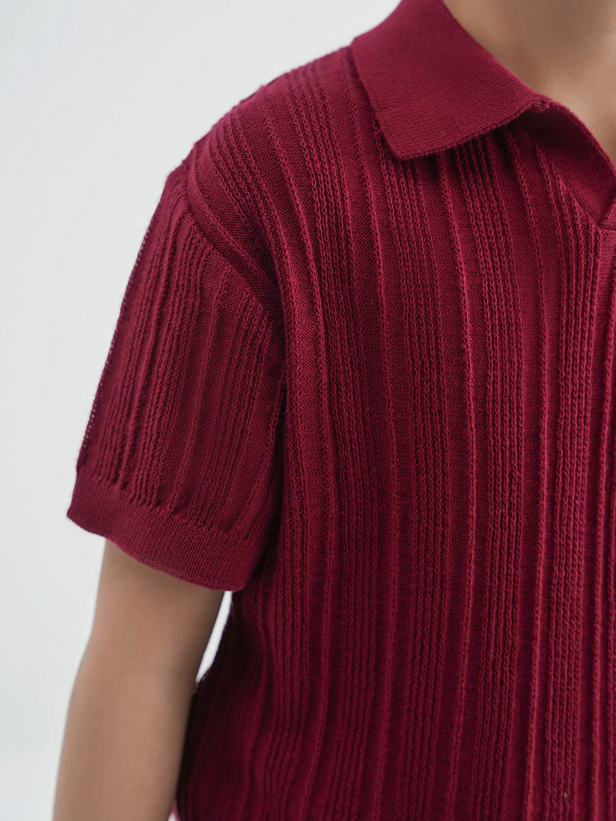 "SALVAD"Solid Regular Fit Polo Shirt - Image 4
