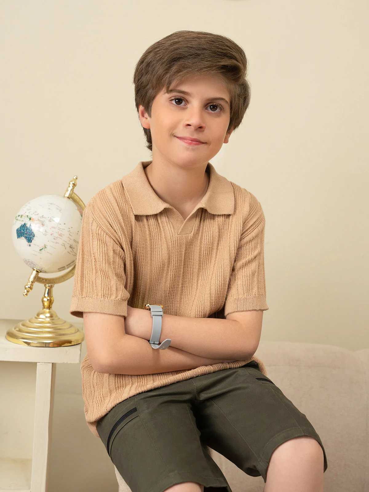 "SALVAD"Solid Regular Fit Polo Shirt - Image 5