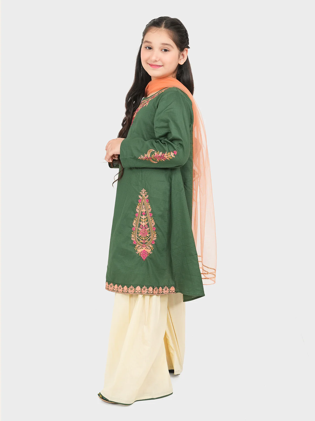 "SAMBU" Textured Lawn Three Piece Suit - Image 2
