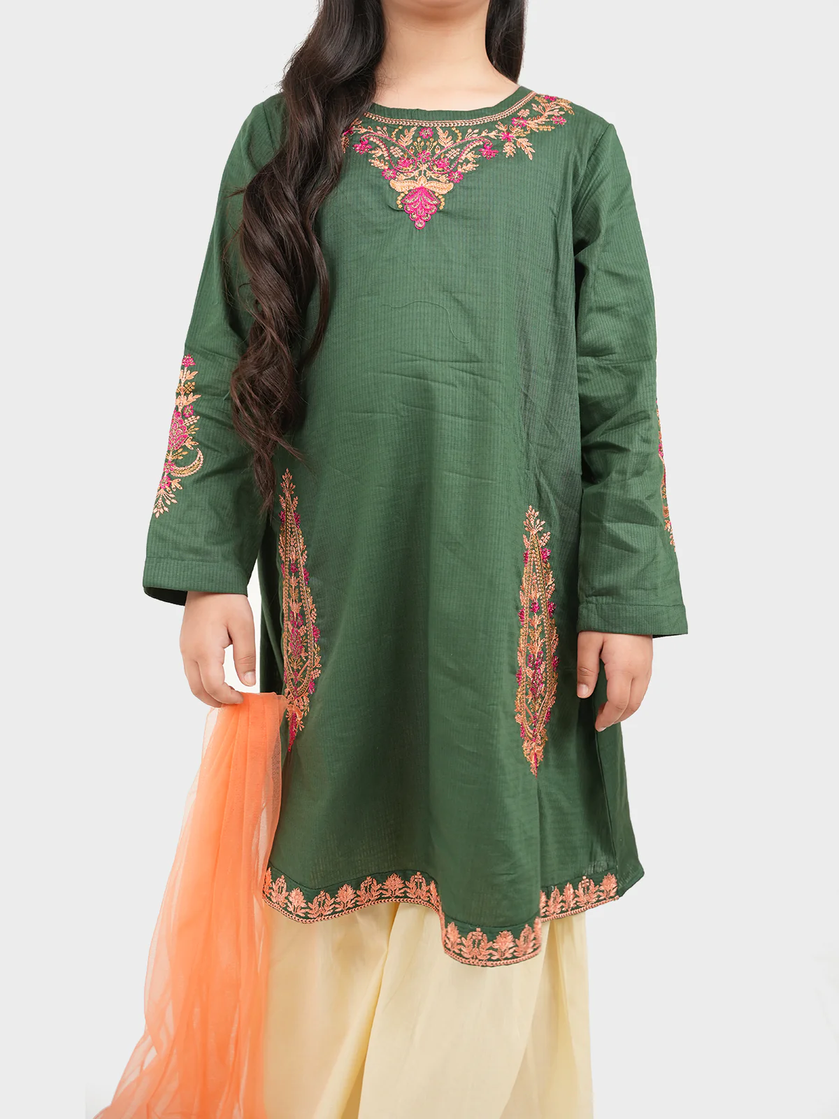 "SAMBU" Textured Lawn Three Piece Suit - Image 5