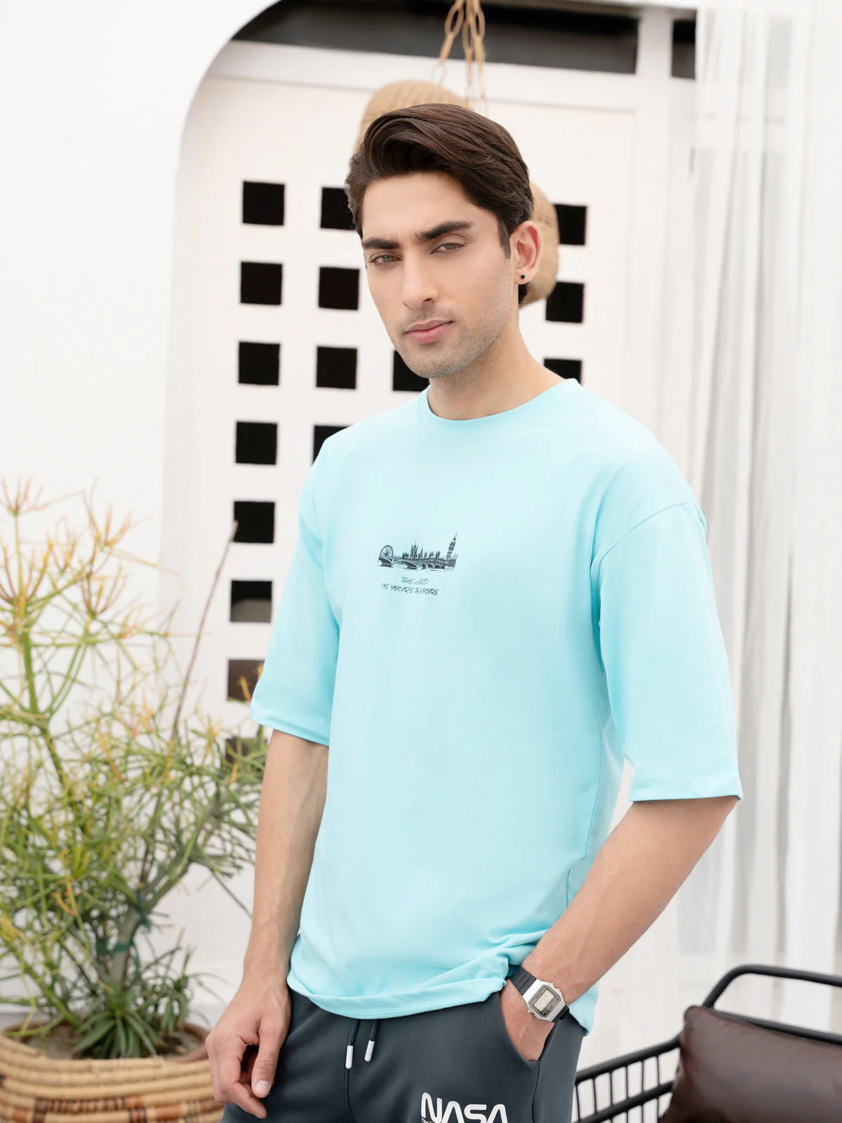 "SAMIR" Graphic Drop Shoulder T-Shirt