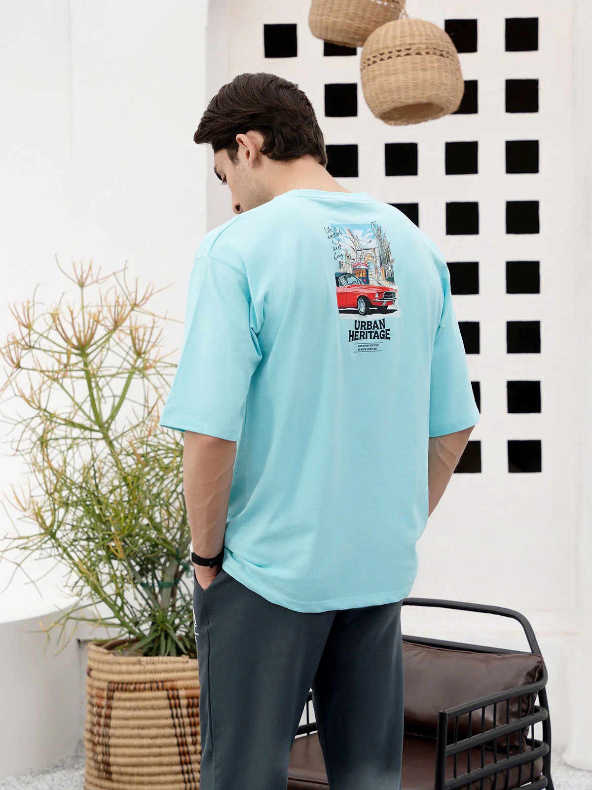 "SAMIR" Graphic Drop Shoulder T-Shirt - Image 4