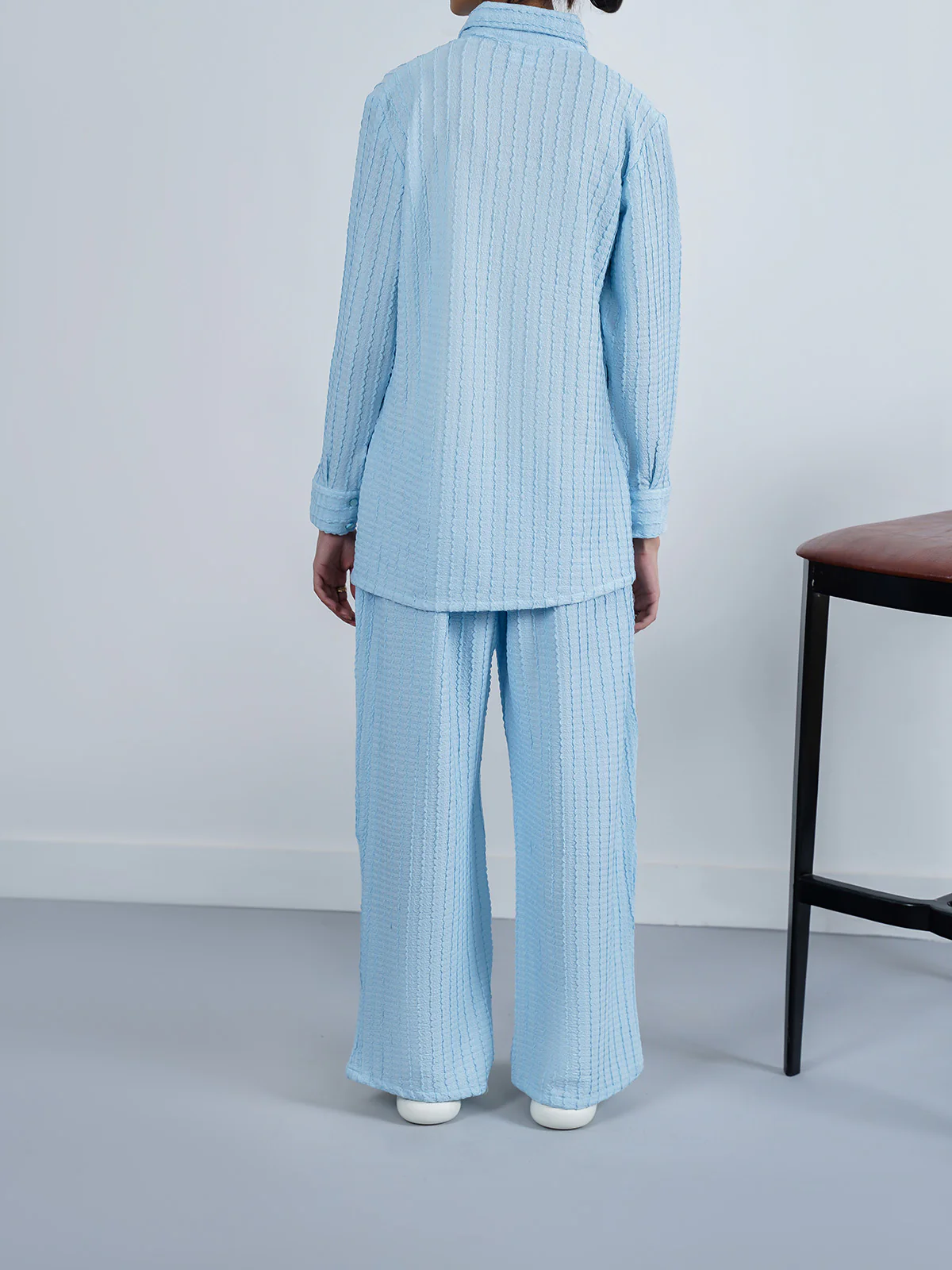 "SATOYO" Textured Regular Fit Co-Ord Set - Image 5