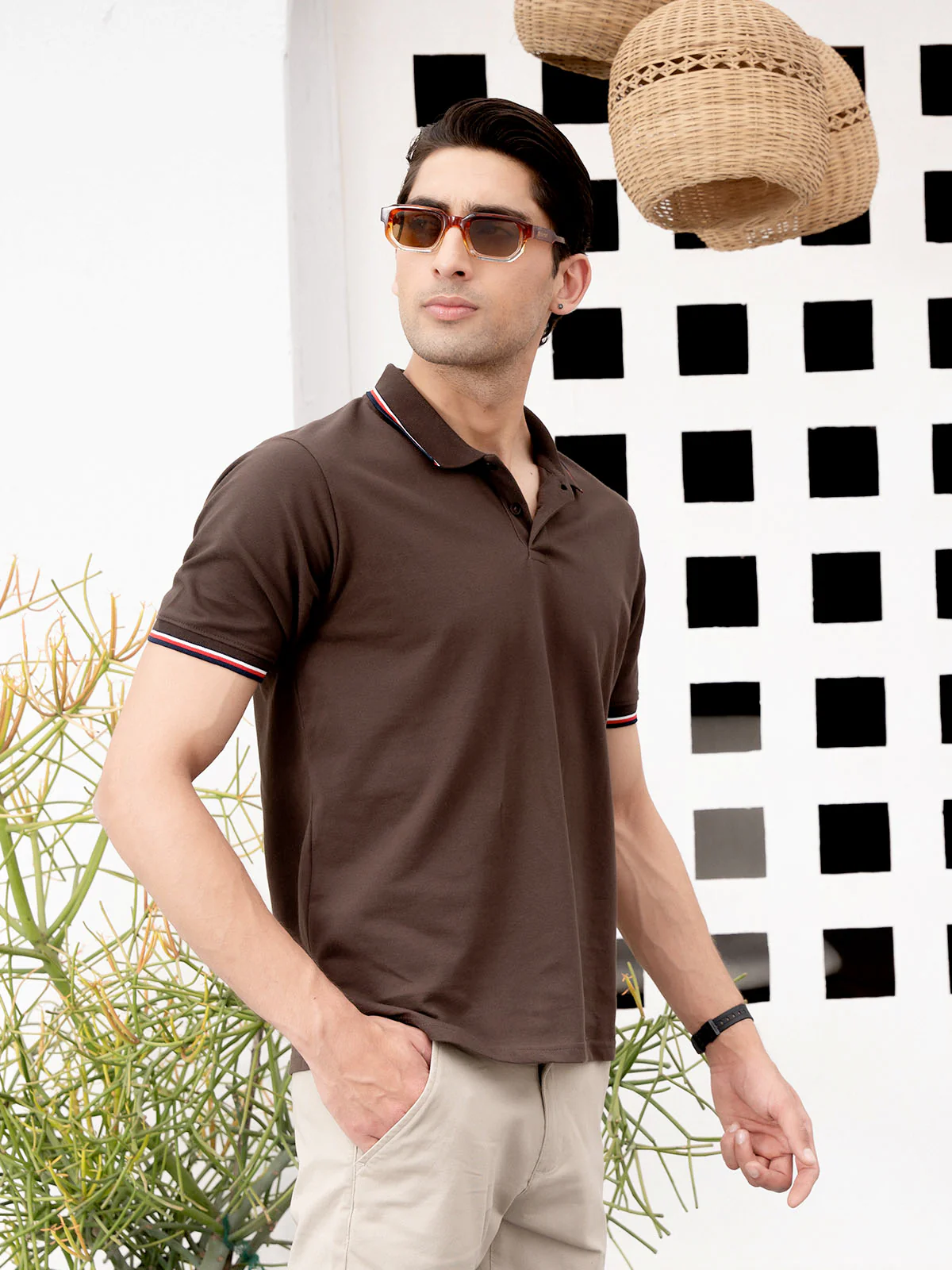 "SAVAN" Regular Fit Pique Polo Shirt - Image 3