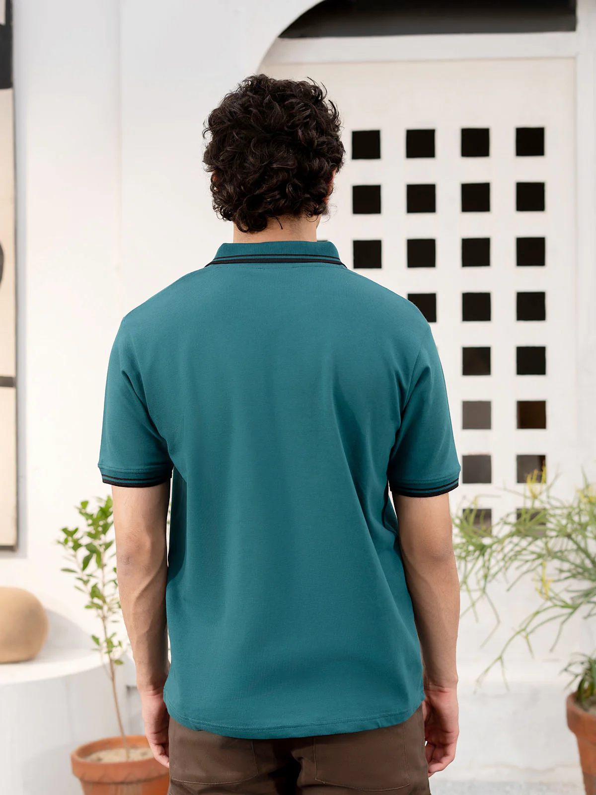 "SAVAN" Regular Fit Pique Polo Shirt - Image 5