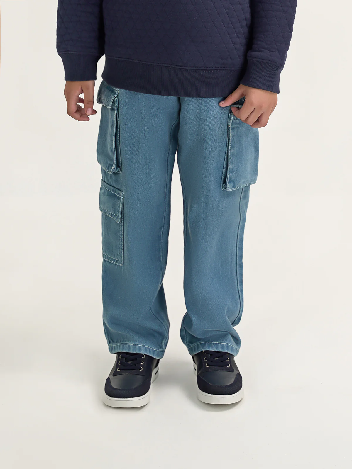 "SHABS" Denim Pant with Side Pockets - Image 2