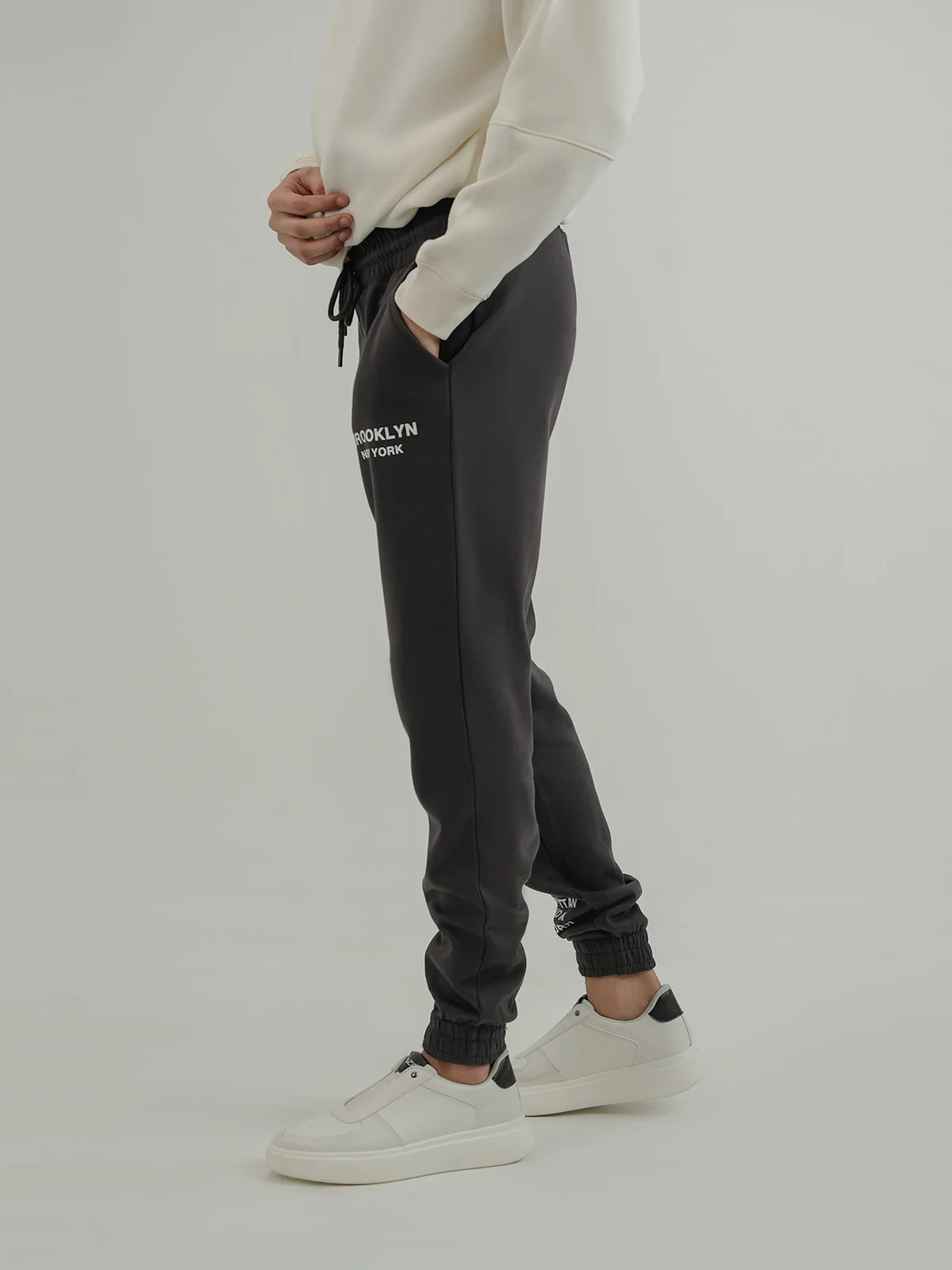 "SILVIJN" Graphic Regular Fit Fleece Trousers - Image 2
