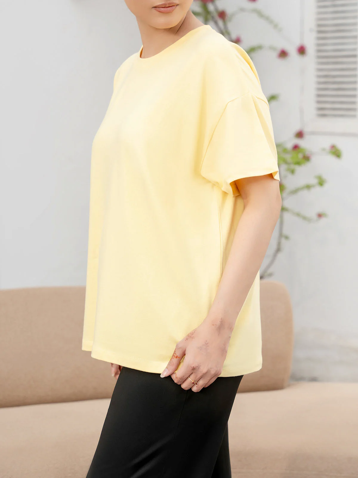 "SPRUCE" Basic Drop Shoulder T-Shirt - Image 3