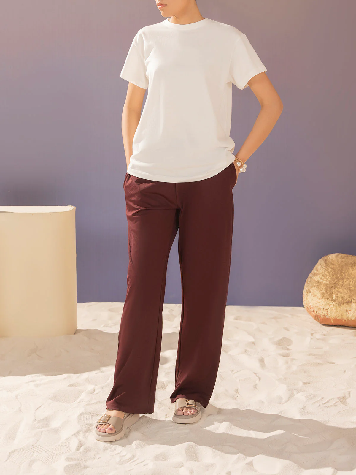 "SUZET" Regular Fit Woven Trouser - Image 2