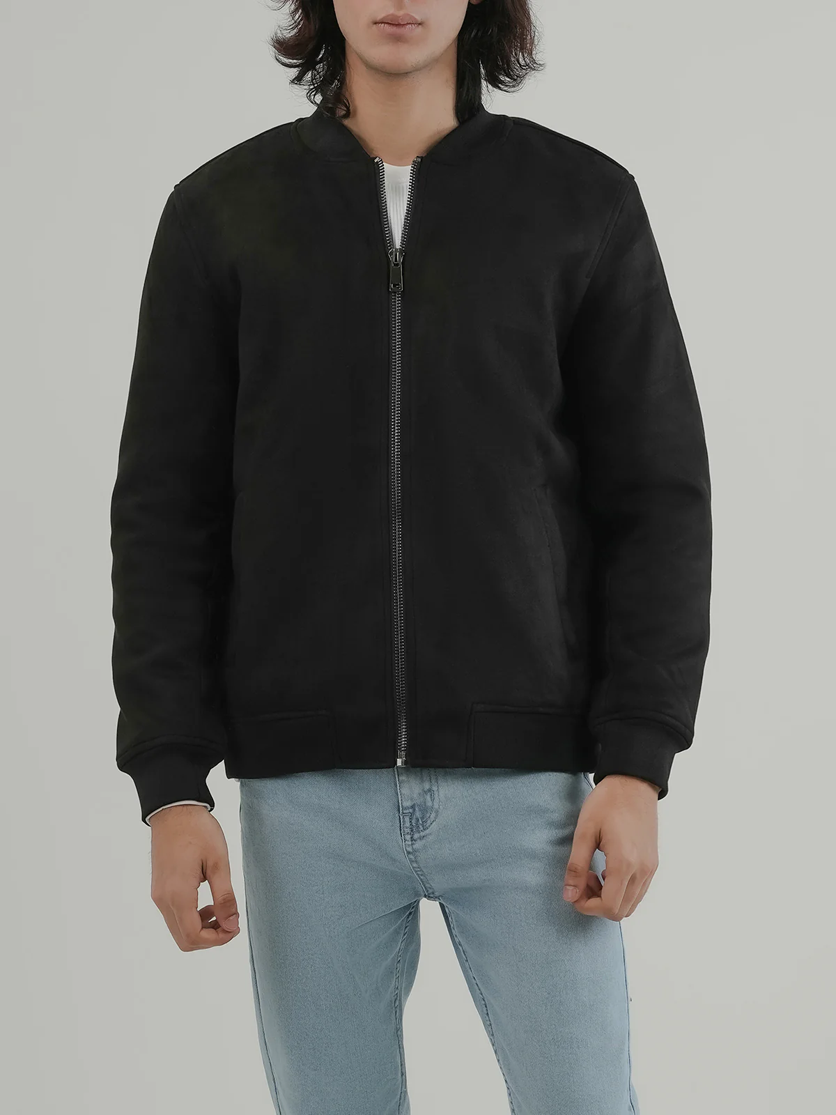 "TEOFILA" Suede Regular Fit Jacket