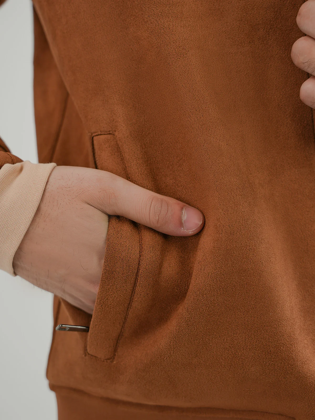 "TEOFILA" Suede Regular Fit Jacket - Image 4