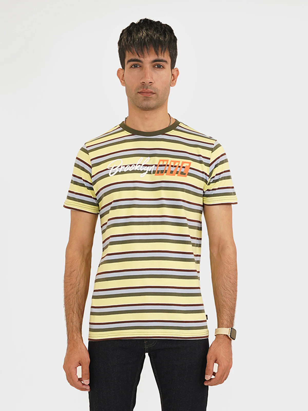 "THANI" Crew Neck Regular Fit T-Shirt - Image 3