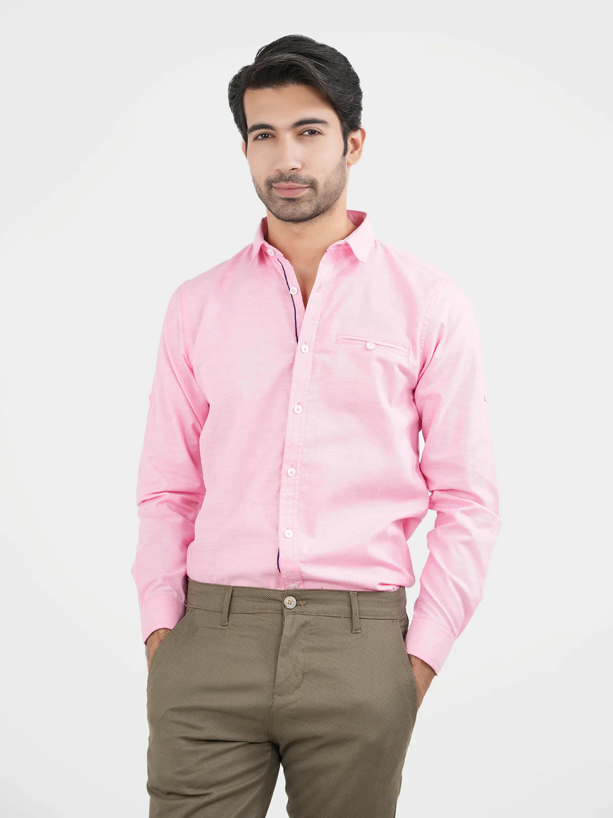 "THCHE" Casual Cotton Slim Fit Shirt - Image 4