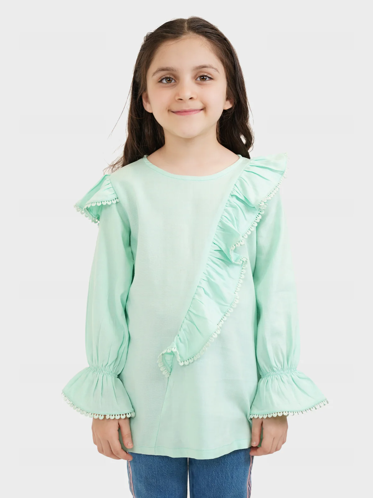 "TIMEA" Casual Frilled Top - Image 3