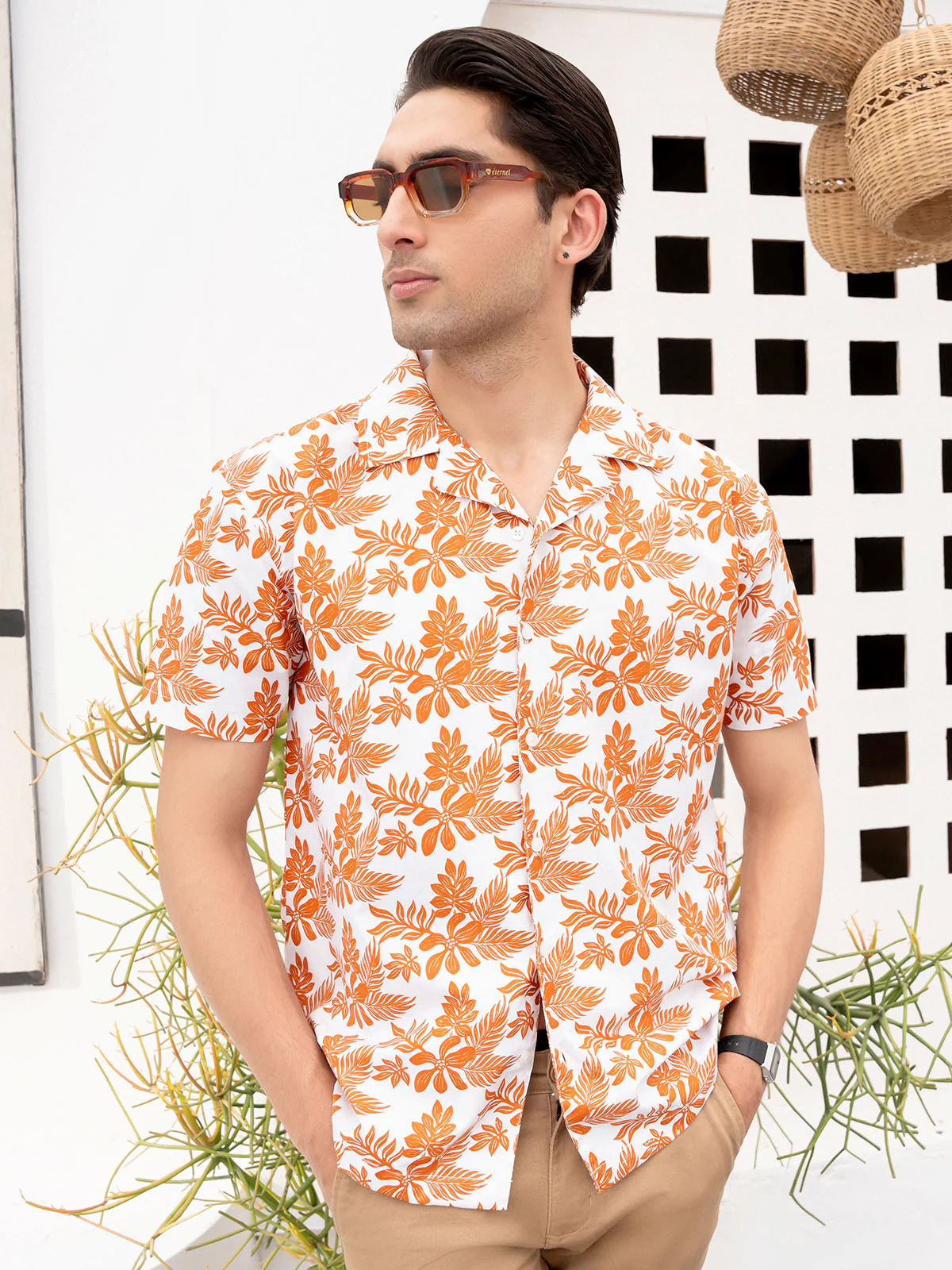 "VAEH" Printed Regular Fit Casual Shirt - Image 6