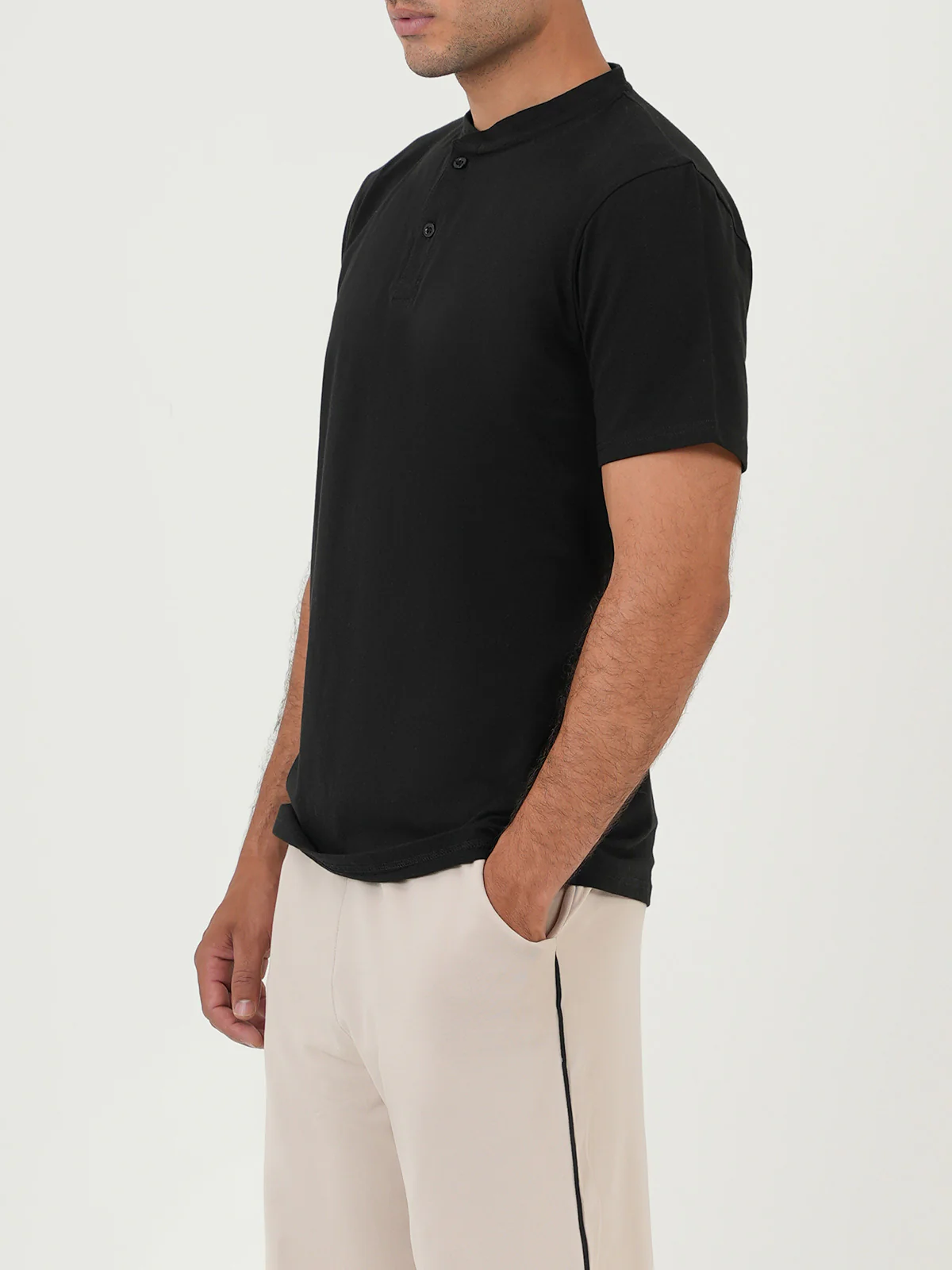 "VALERIE" Casual Henley T-Shirt - Image 3