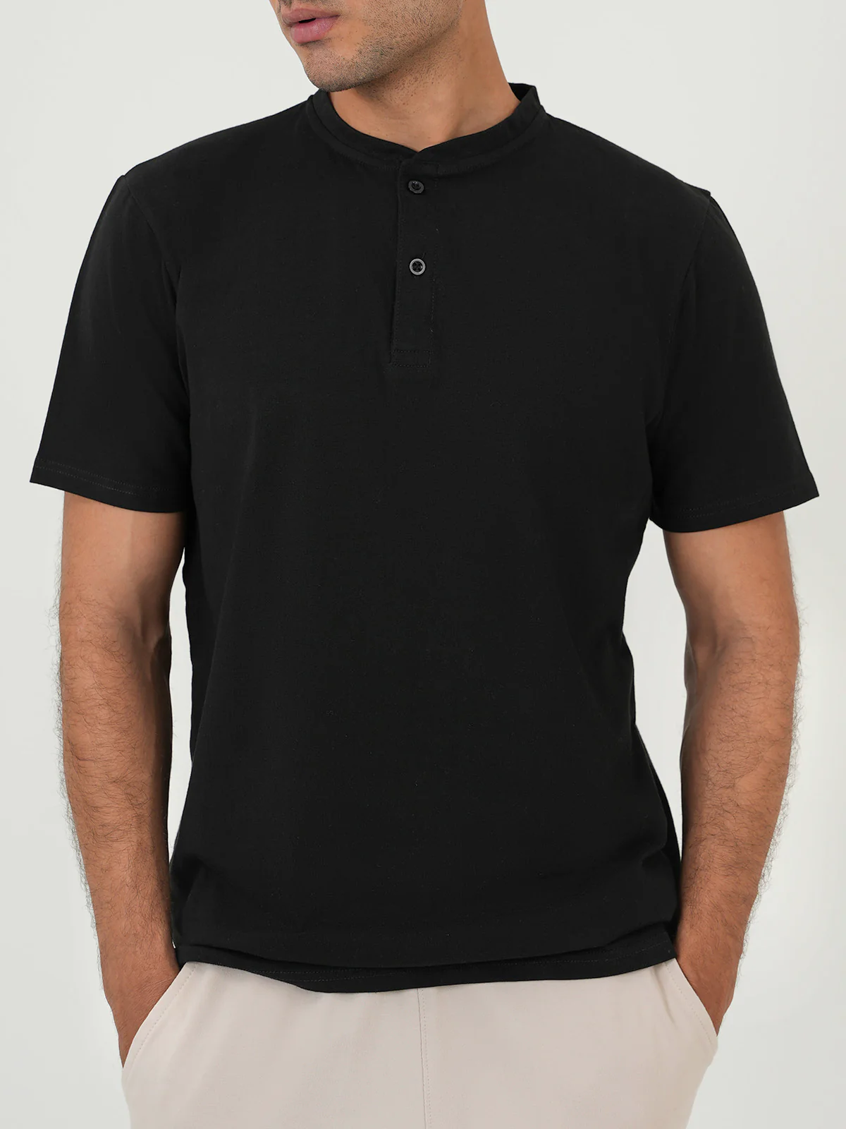 "VALERIE" Casual Henley T-Shirt - Image 4