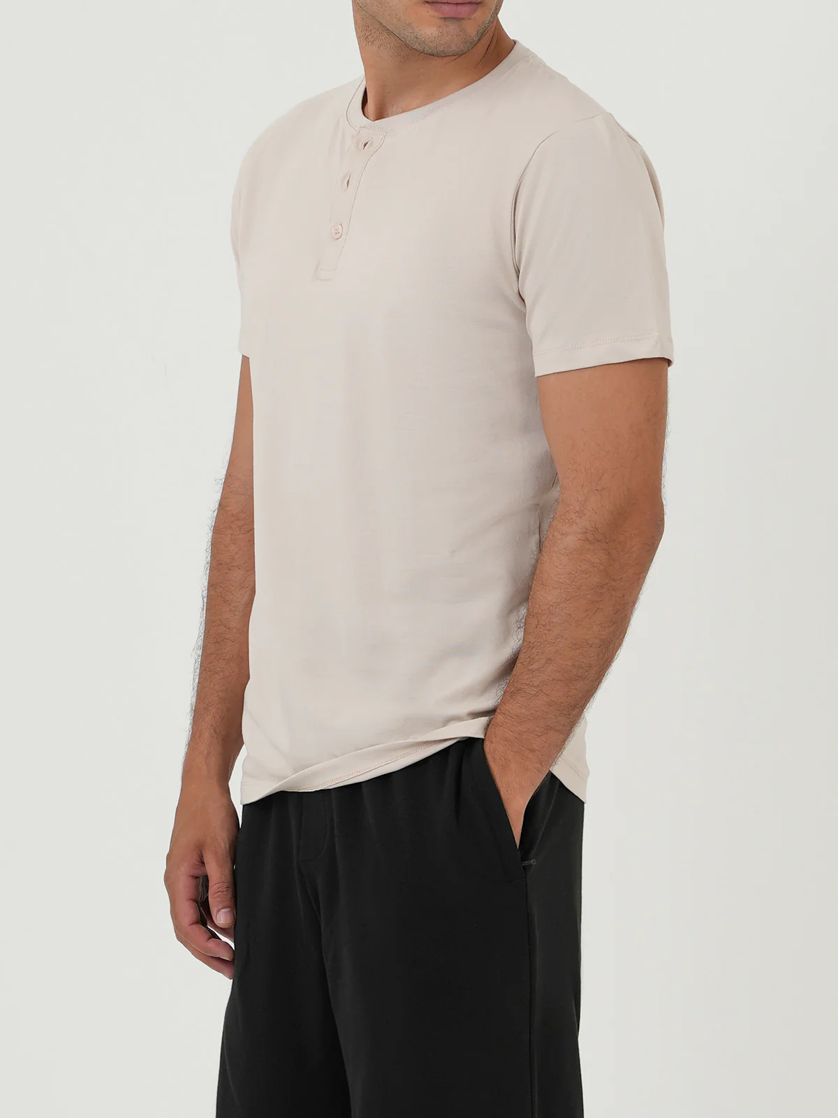 "VALERIE" Casual Henley T-Shirt - Image 3