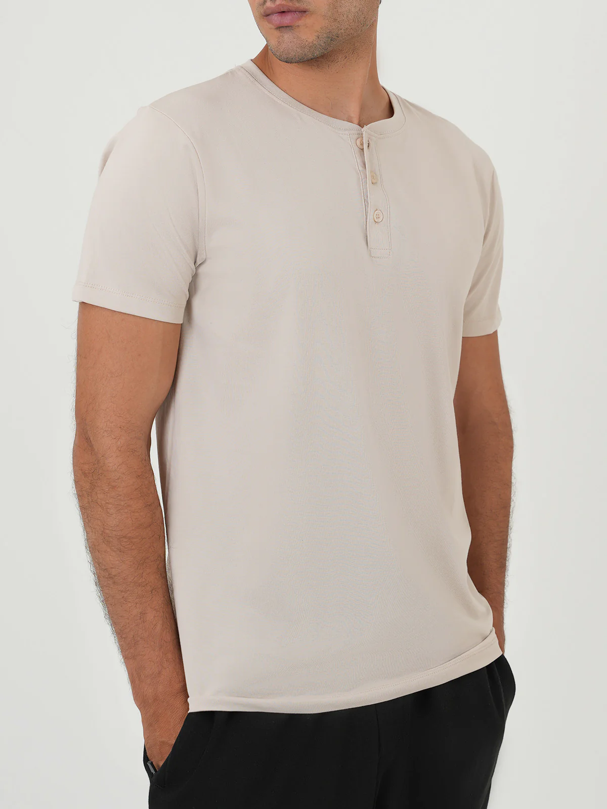 "VALERIE" Casual Henley T-Shirt - Image 4