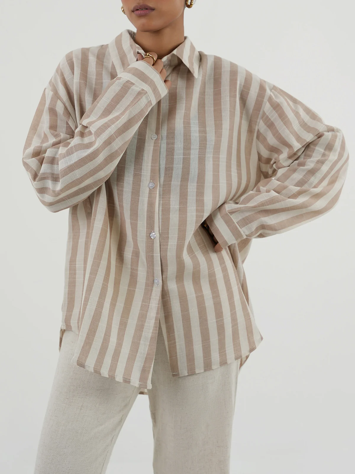 "VERDI" Regular Fit Cotton Top - Image 4