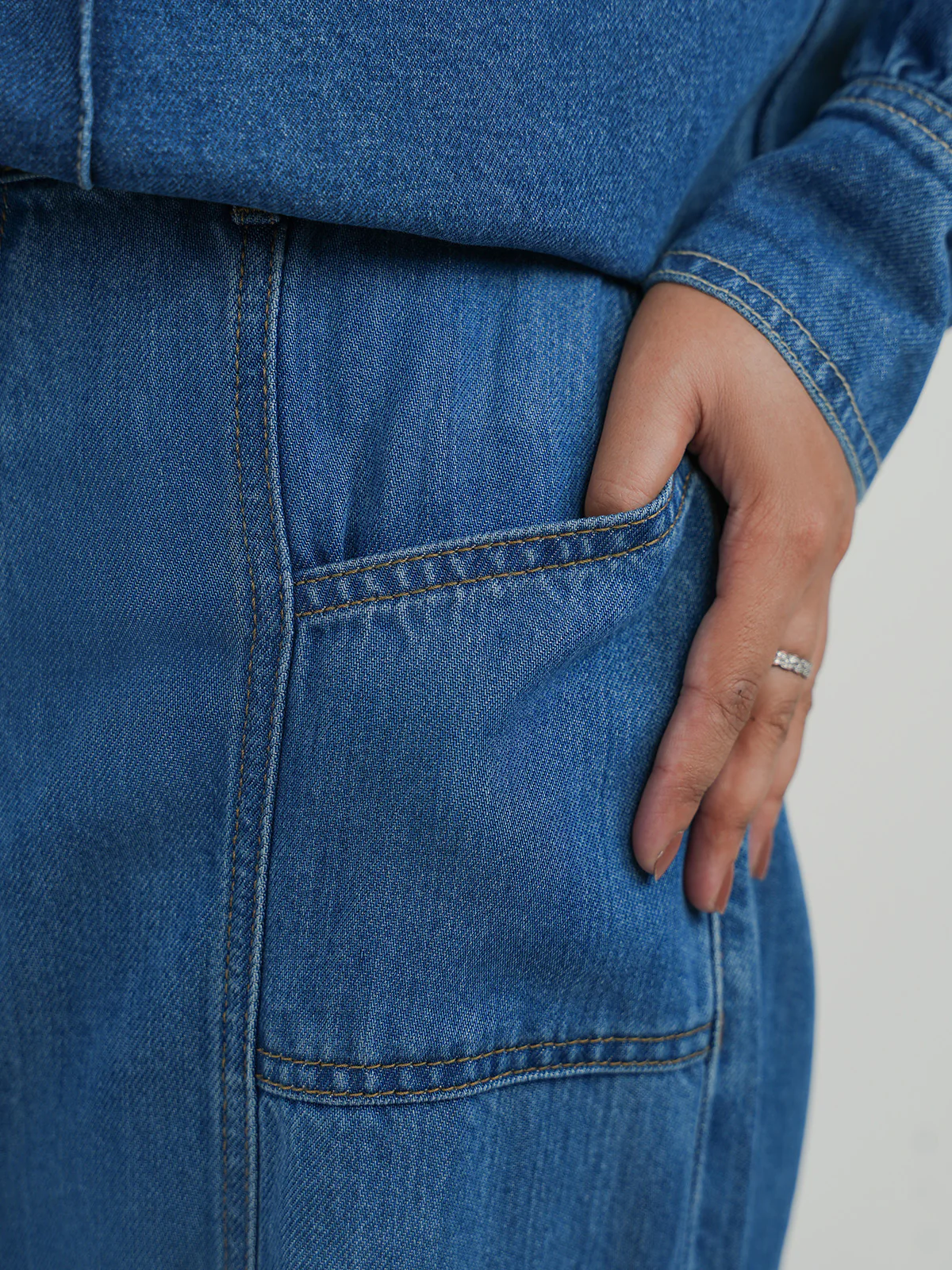 "VILLEM" Trendy Wide Leg Denim Pant - Image 3