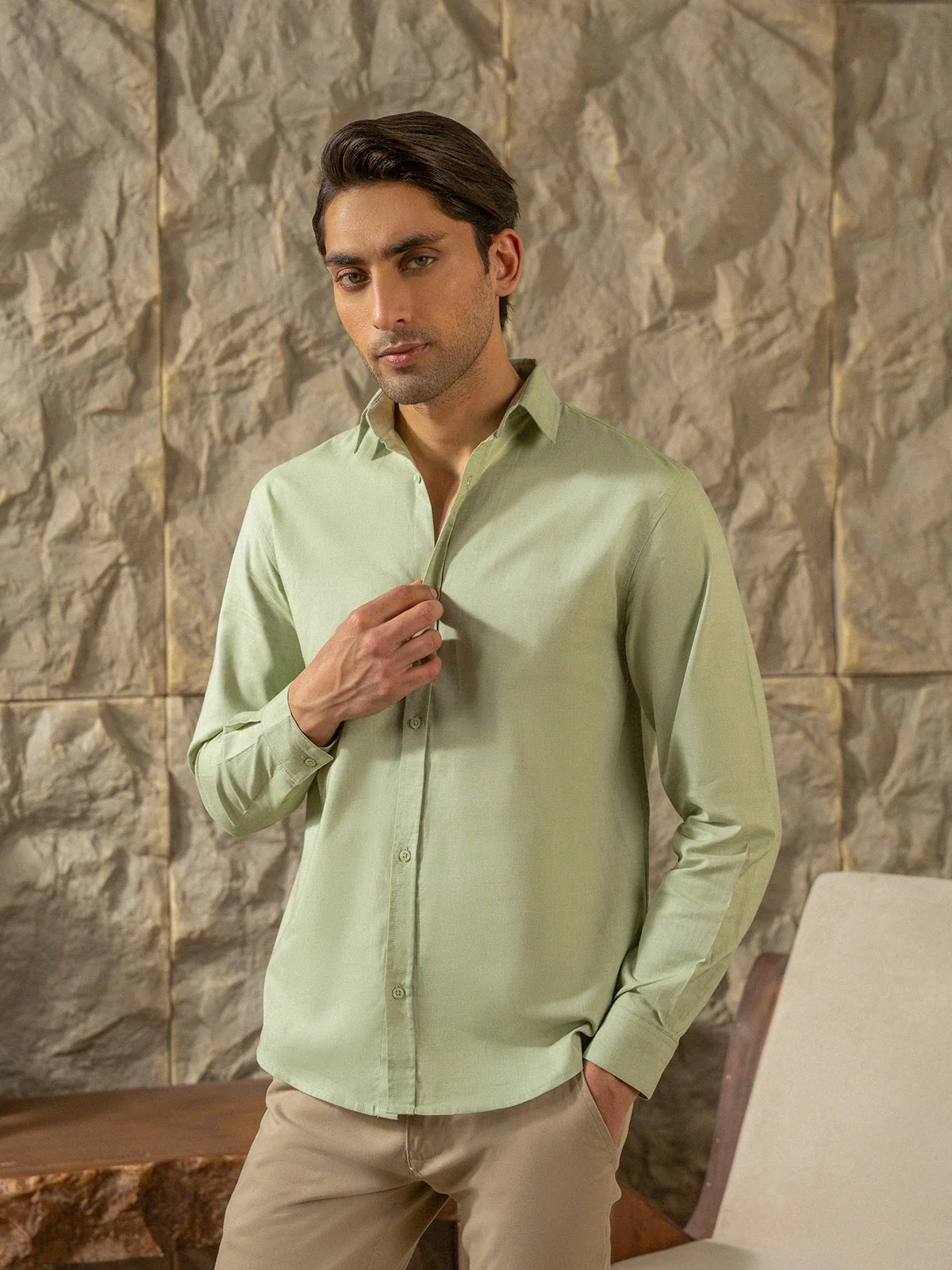 "VIVIAN" Regular Fit Cotton Casual Shirt