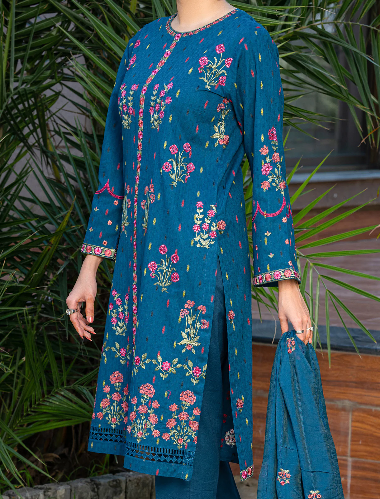 Women "REYHAN" Embroidered Dobby Summer Shirt - Image 2