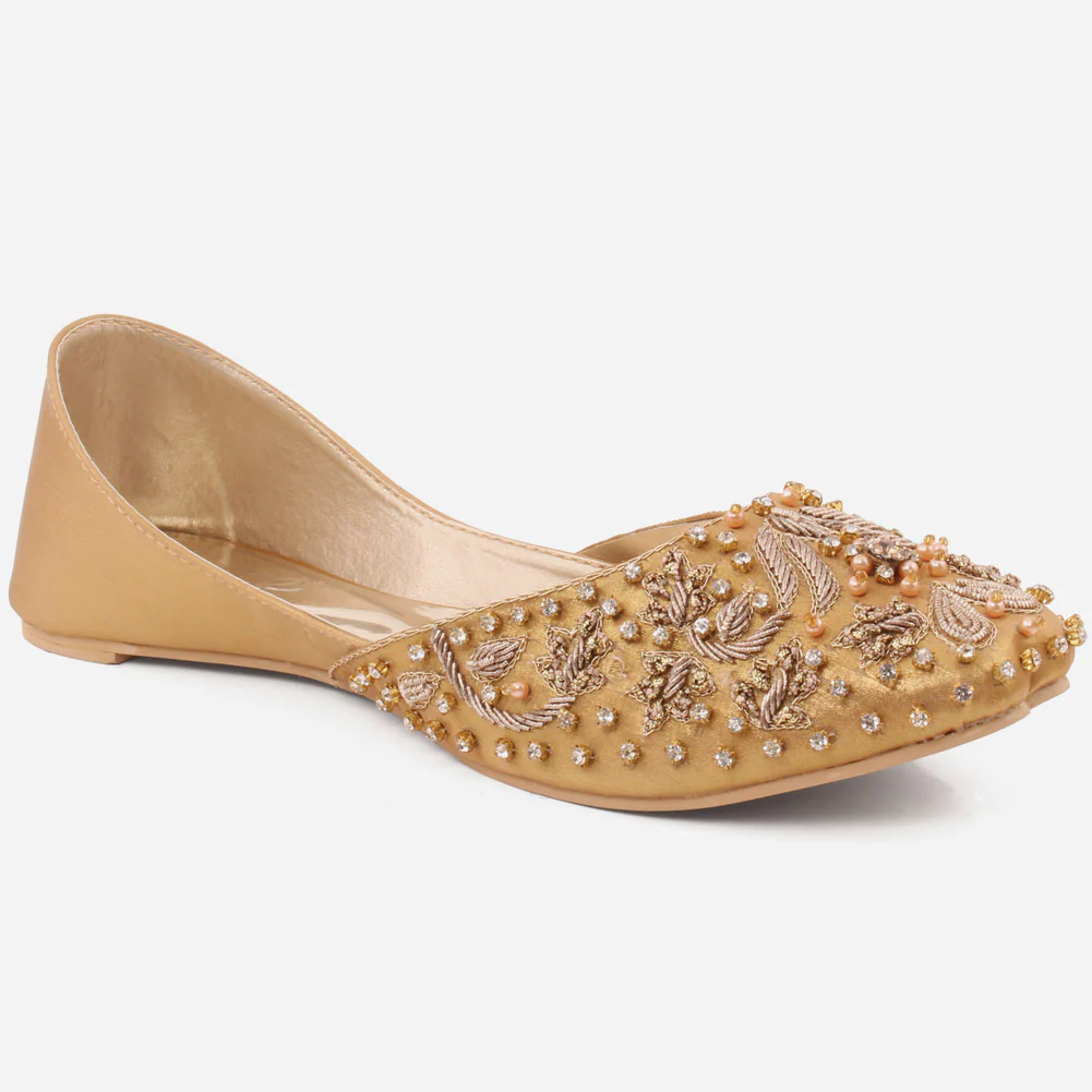Women "ABBIE" Embroidered Slip On Khussa