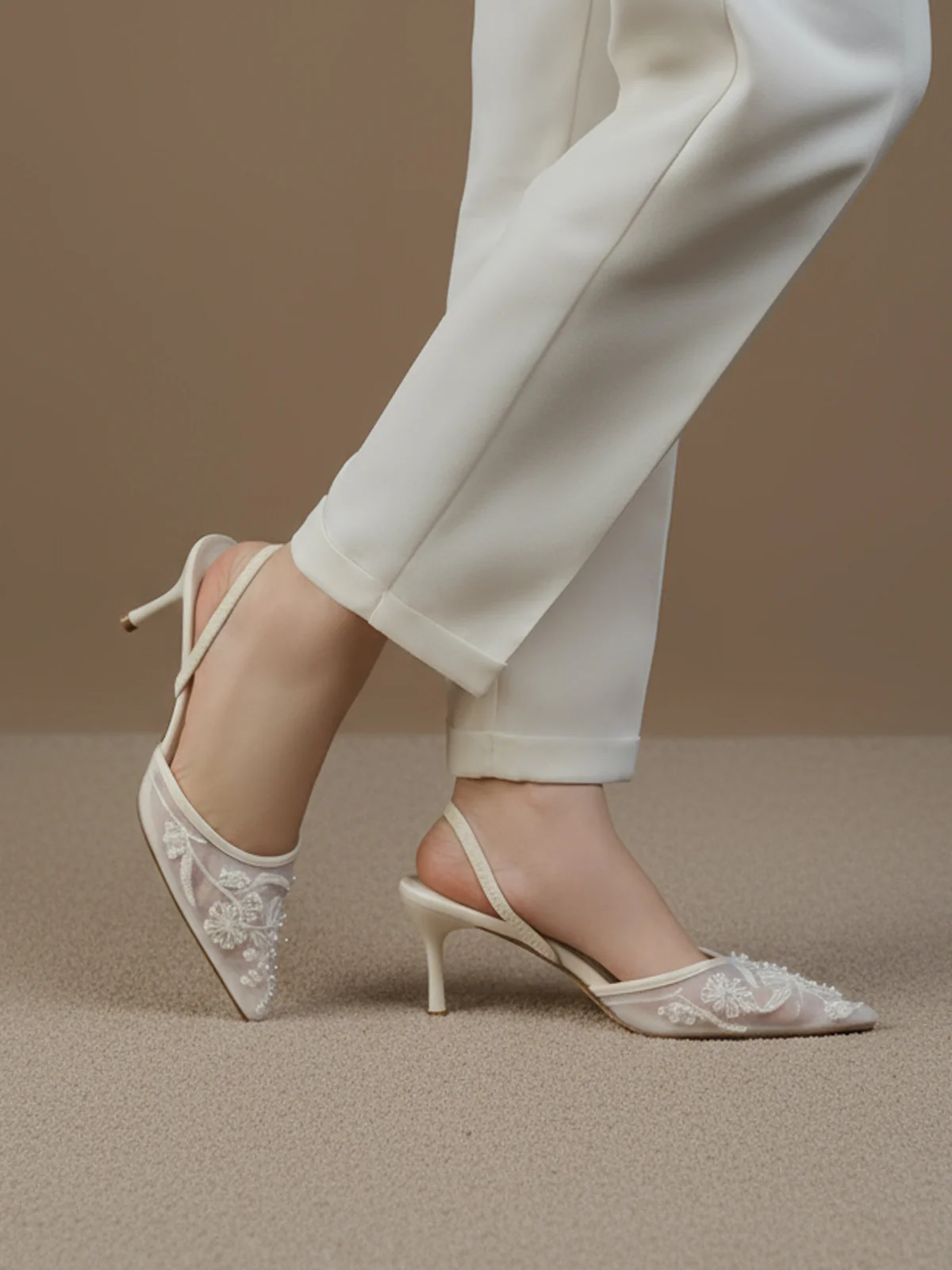 Women "ADAYA" Pointed-Toe Heel Sandals - Image 3
