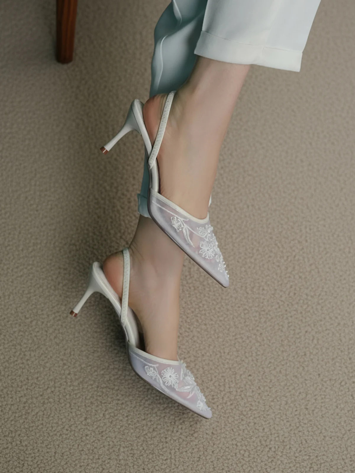 Women "ADAYA" Pointed-Toe Heel Sandals - Image 6