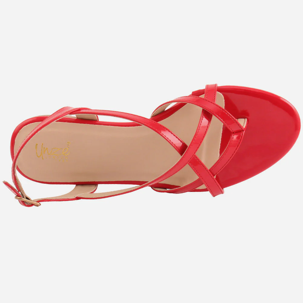 Women "ADELA"Comfort Cross Starp Flat Sandals - Image 4