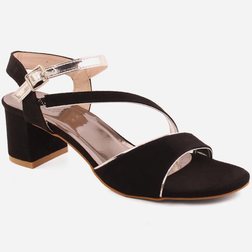 Women "ADIEU" Block Heel Sandals