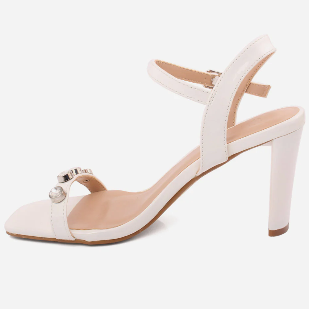 Women "ADRIANA" Simple and Strappy Block Heel Sandals - Image 3